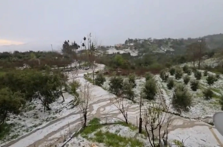 Osmaniye’de dolu yağışı 