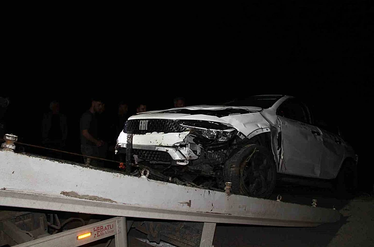 Otomobil fındık bahçesine uçtu: 2 yaralı 