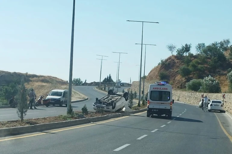 Otomobil takla attı: 1 yaralı