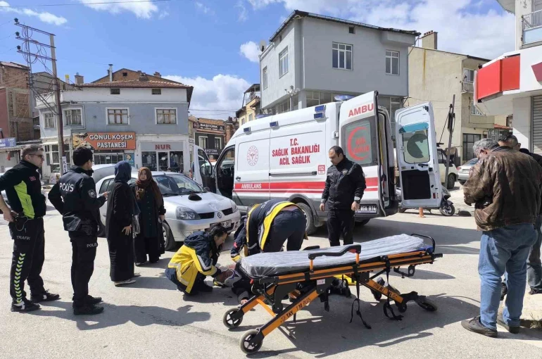 Otomobilin çarptığı yaya yaralandı 