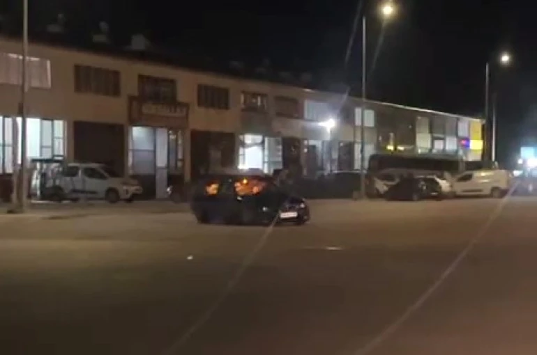 Polis aracının önünde drift attı, faturası ağır oldu 