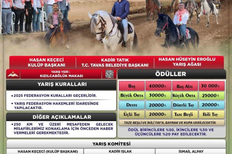 Rahvan atlar 14. kez Tavas Ovasında koşacak 