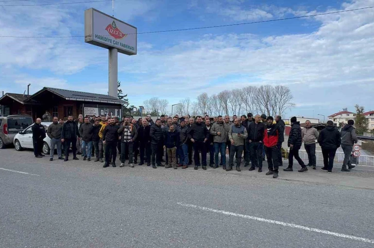 Rize’de satılan çay fabrikasının işçilerinin tazminat pazarlığı 