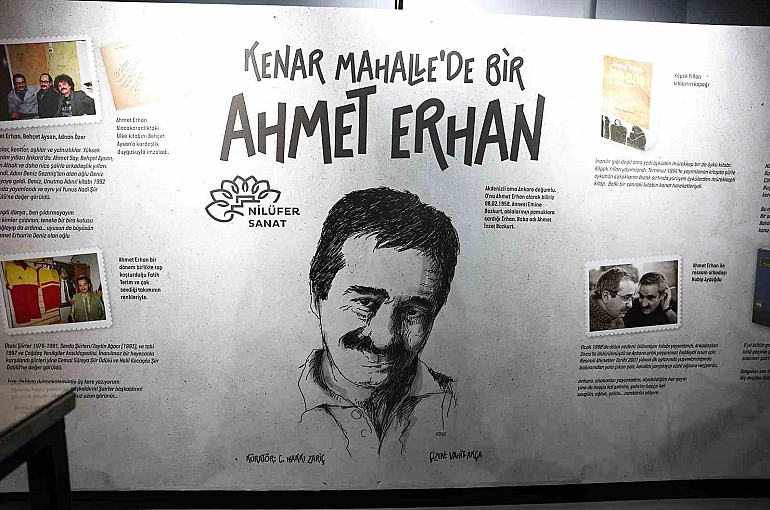 Şair Ahmet Erhan, doğum gününde Nilüfer’de özel bir sergiyle anıldı 