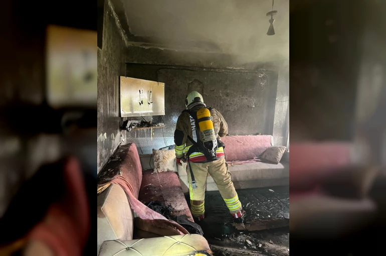 Samadağ’da ev yangını