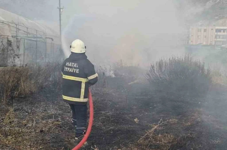Samandağ’da bahçe yangını