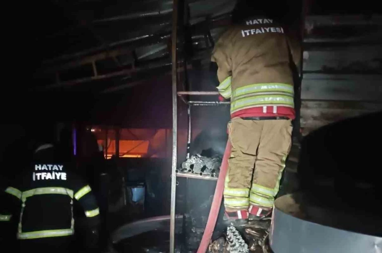 Samandağ’da odunluk yangını 