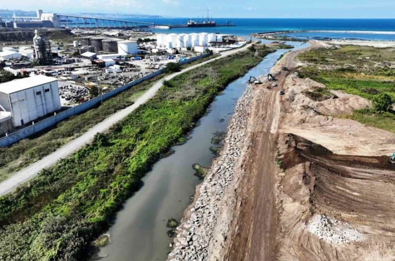 Samsun Yeni OSB’de drenaj tamamlandı, taş nakliyesi sürüyor 