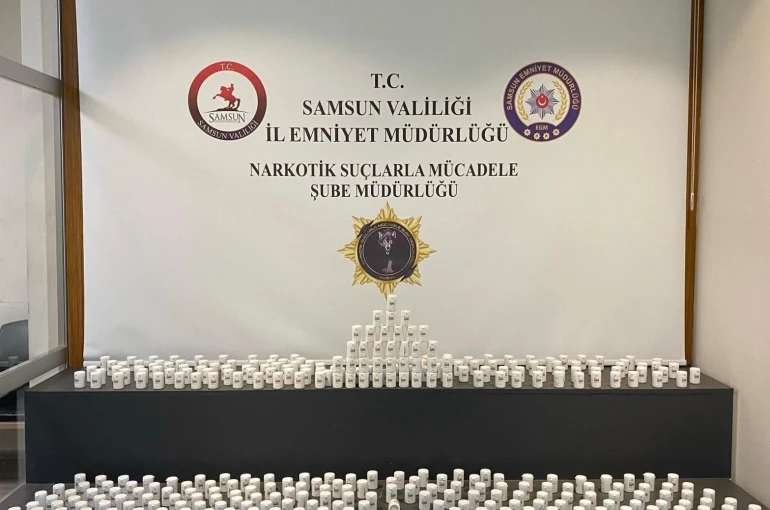Samsun’da 21 bin 500 uyuşturucu hap ele geçirildi 