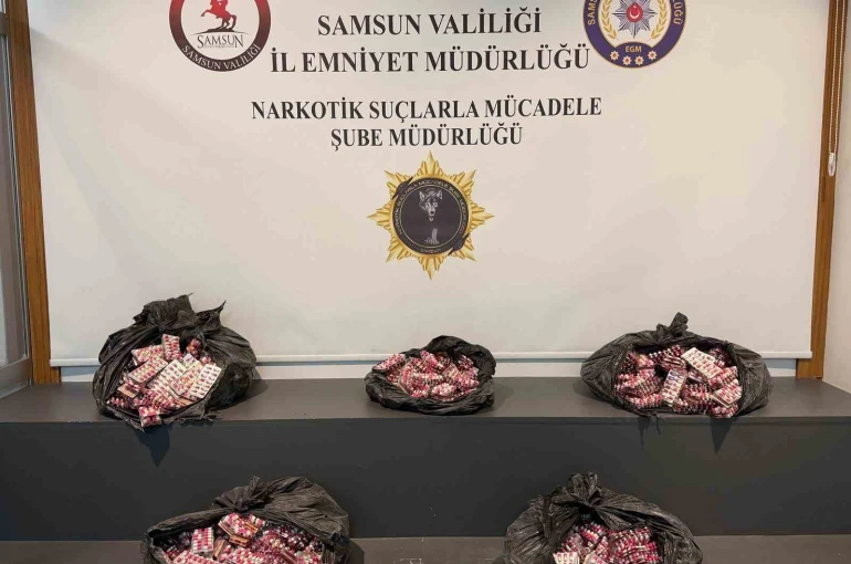 Samsun’da 24 bin 600 uyuşturucu hap ele geçirildi 