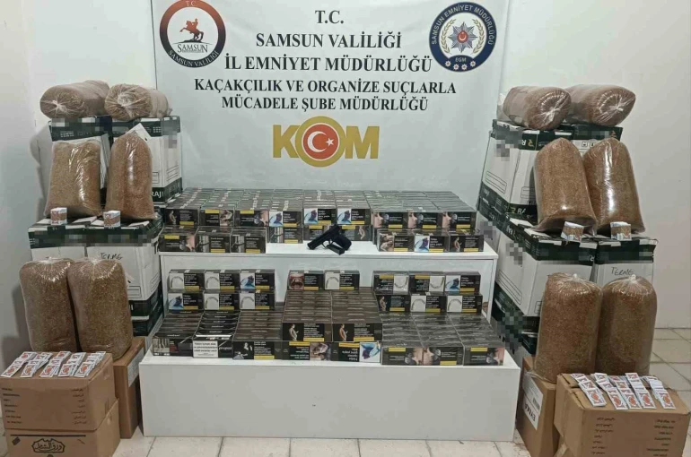Samsun’da kaçak tütün mamulleri operasyonu