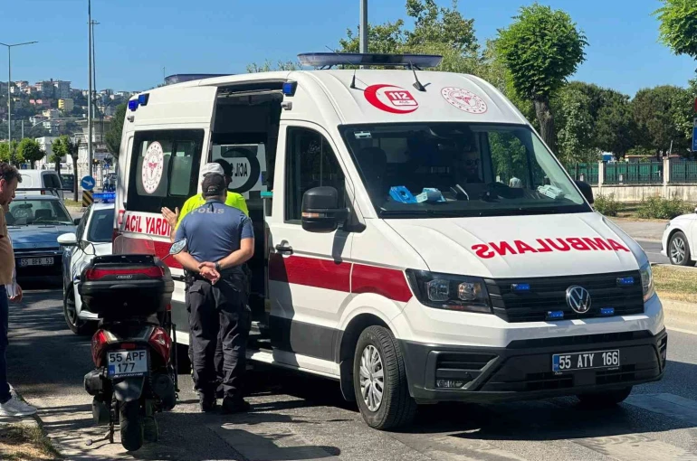 Samsun’da motosiklet kazası: 1 yaralı 