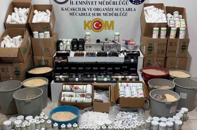 Samsun’da sahte zayıflama ve protein tozu imalatına operasyon