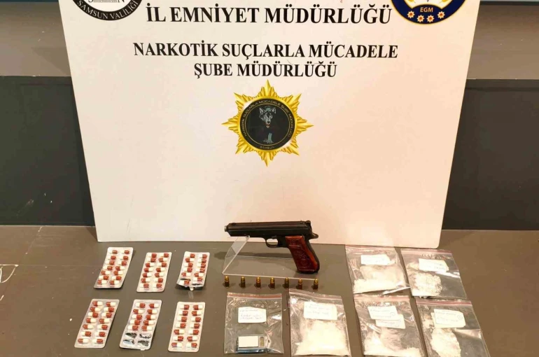 Samsun’da uyuşturucu ve silah operasyonu: 1 gözaltı 