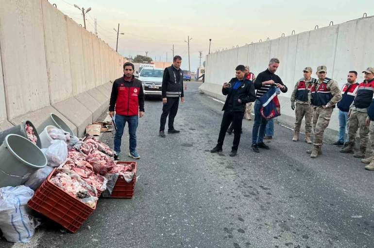 Şanlıurfa’da 1 ton kaçak et ele geçirildi 
