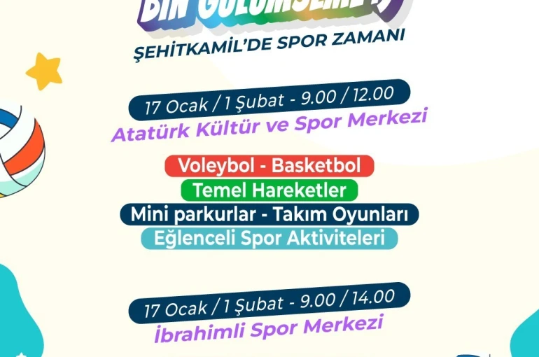 Şehitkamil’de yarıyıl tatili spor şenliğiyle renklenecek 