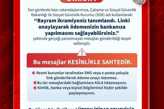 SGK’dan sahte mesajlar için uyarı 