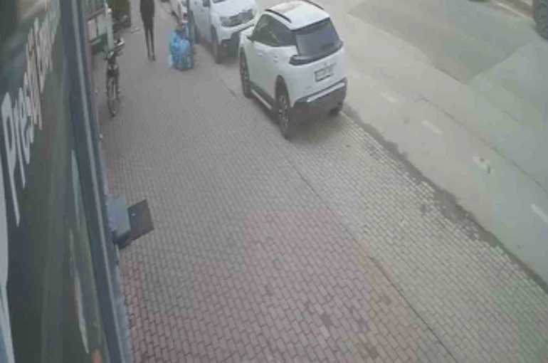 Şiddetli lodos tabelayı kopardı, facia kıl payı atlatıldı 