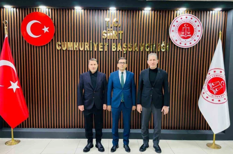 Siirt TSO Başkanı Güven Kuzu, Başsavcı Yasin Coşkun ile bir araya geldi