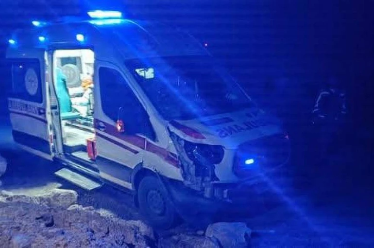 Siirt’te hasta taşıyan ambulans ata çarptı 