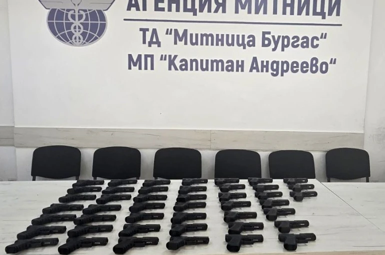 Sınır kapısında incir yüklü tırda 45 adet silah ele geçirildi 