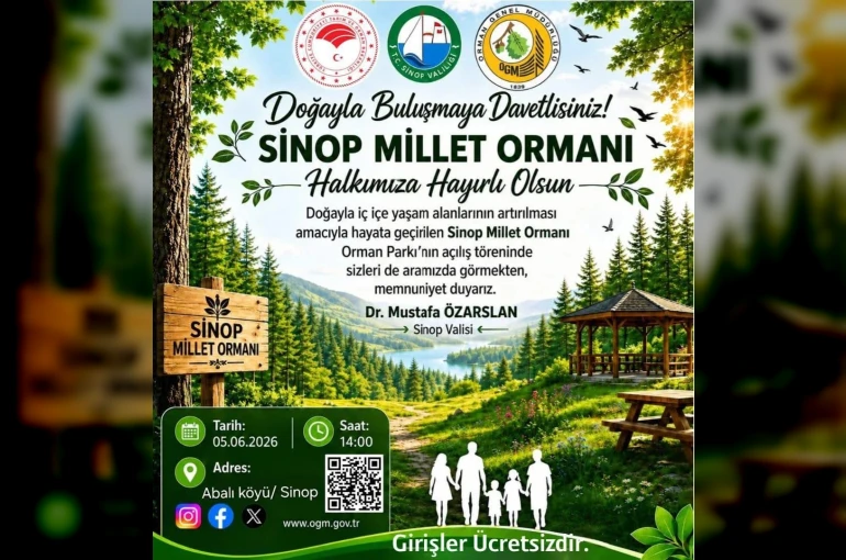 Sinop Millet Ormanı hizmete açılıyor 