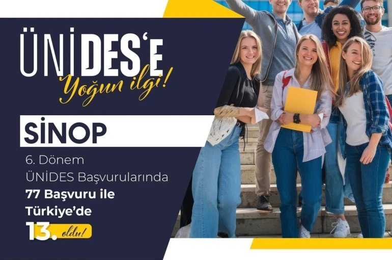 Sinop, ÜNİDES’te Türkiye 13.’sü 