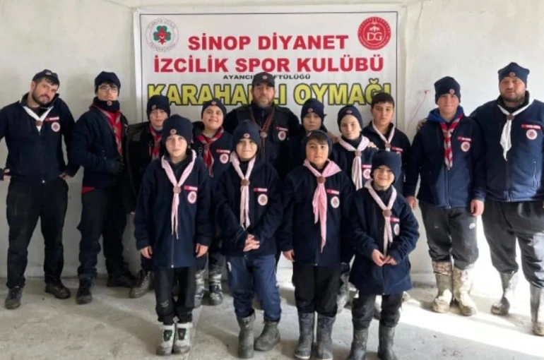 Sinoplu izcilerden zorlu kış kampı
