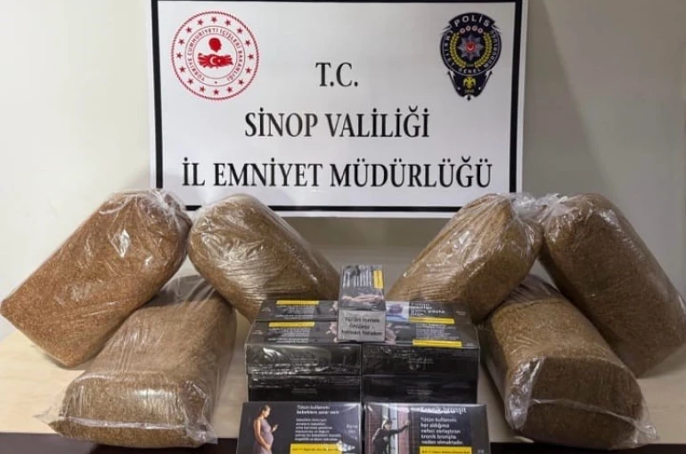 Sinop’ta 30 kilo tütün ve 3 bin makaron ele geçirildi