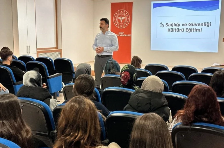 Sinop’ta stajyer öğrencilere "iş güvenliği" eğitimi 
