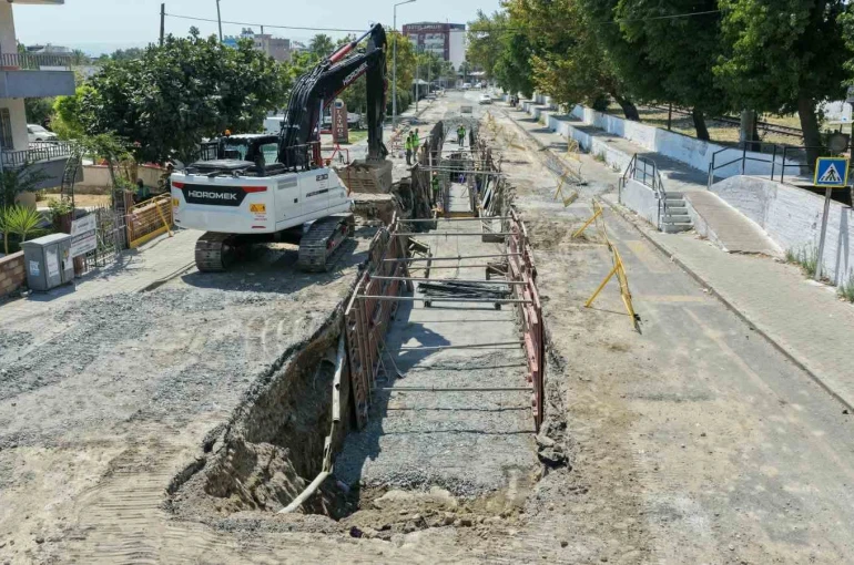 Söke’de 77 milyon TL’lik yağmur suyu hattı projesi sürüyor