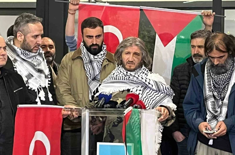 Sumud Filosu aktivisti Hüseyin Oral, İstanbul’a geldi 