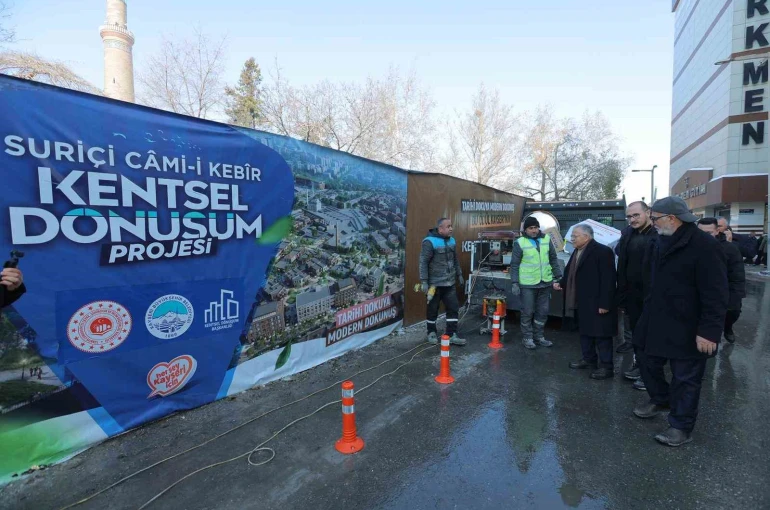 Suriçi Camikebir Kentsel Dönüşüm Projesi’ndeki çalışmalar yerinde incelendi 