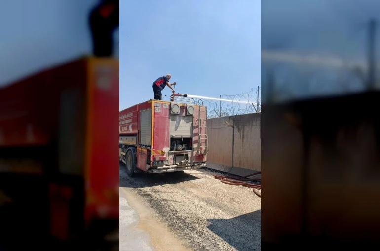 Suriye sınırında çıkan yangına hızlı müdahale