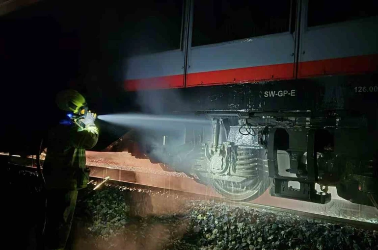 Susurluk’ta yük treninde yangın paniği 