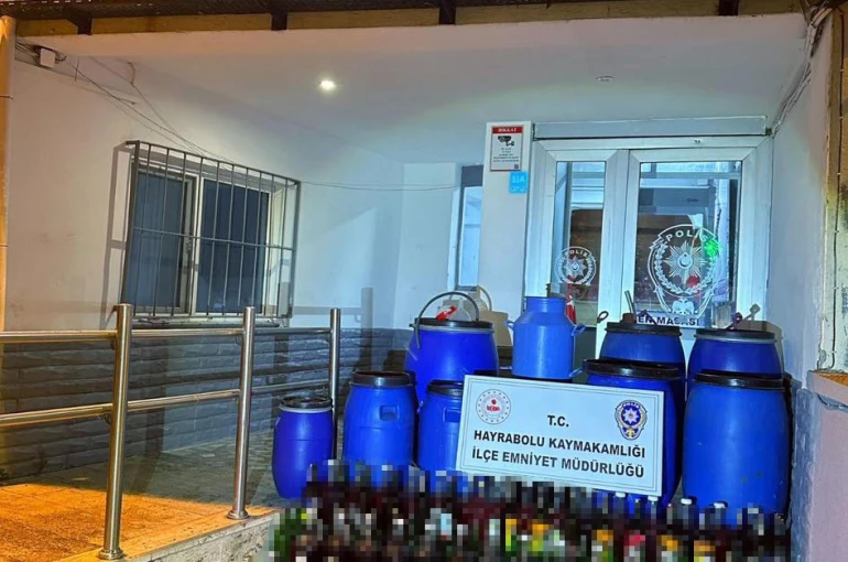 Tekirdağ’da kaçak içki operasyonu: 665 litre ele geçirildi 