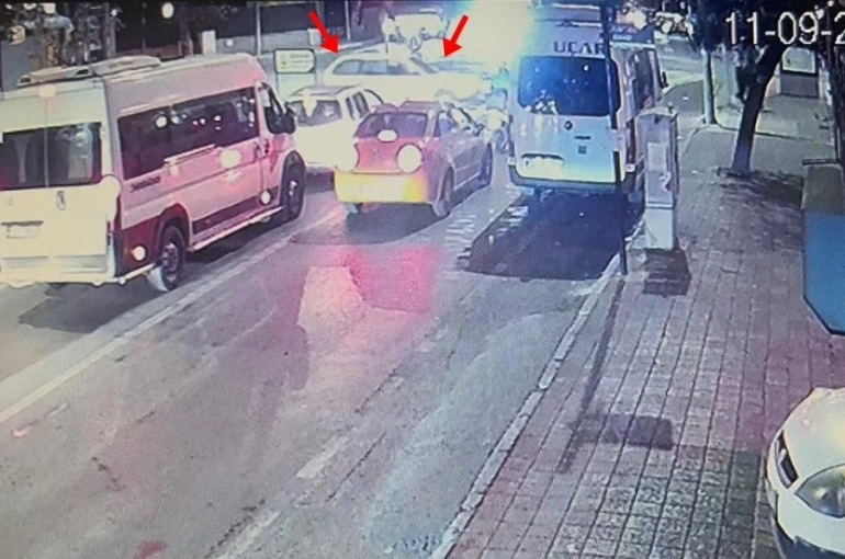 Tekirdağ’da yaya geçidinden yolun karşısına geçen otomobile ceza gecikmedi