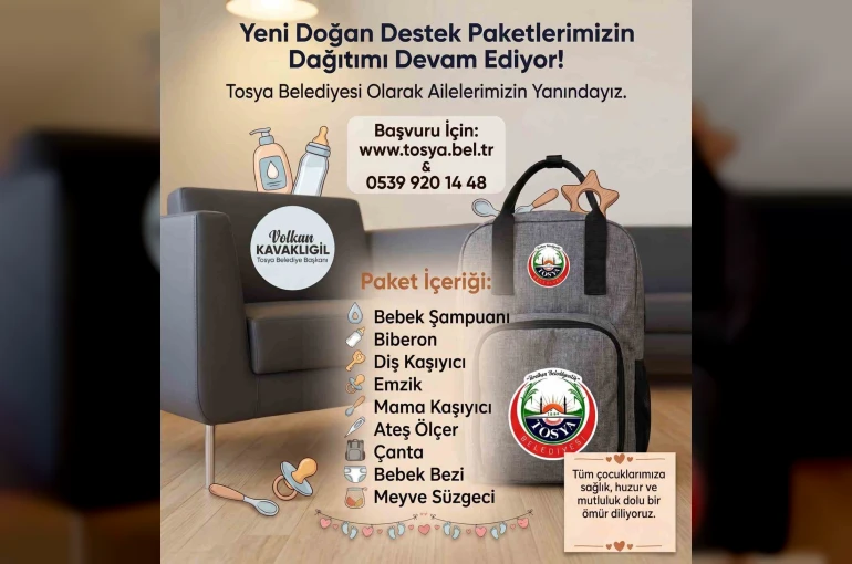 Tosya’da yeni doğan bebeklerin ailelerine destek