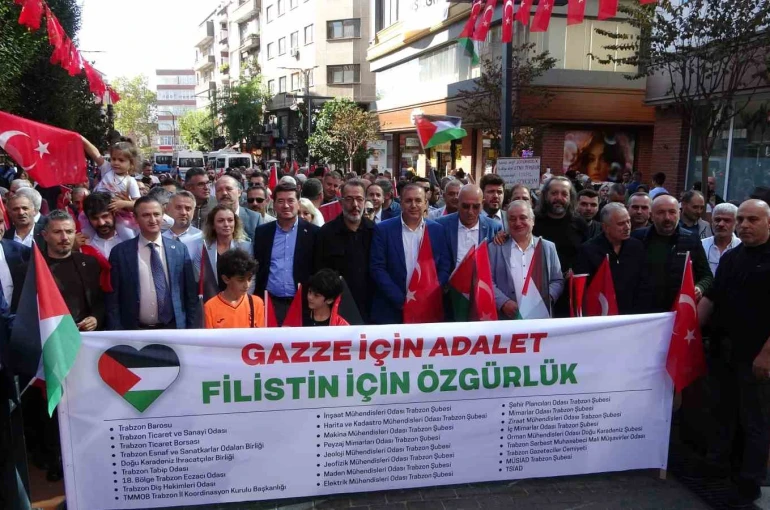 Trabzon’da "Gazze İçin Adalet, Filistin İçin Özgürlük" yürüyüşü
