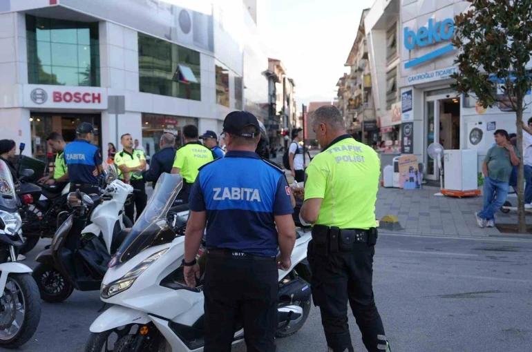 Trafiğe kapalı alanlarda motosiklet denetimi