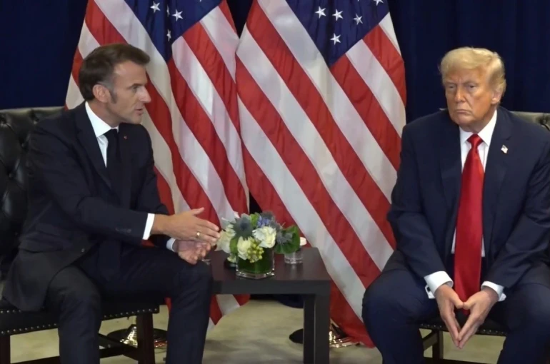 Trump ve Macron görüşmesinde Filistin anlaşmazlığı 