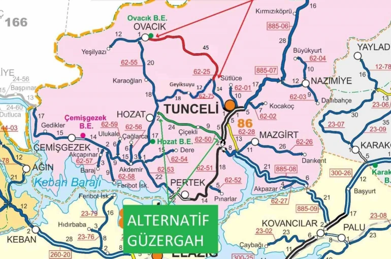 Tunceli-Ovacık yolu ulaşıma kapanacak 