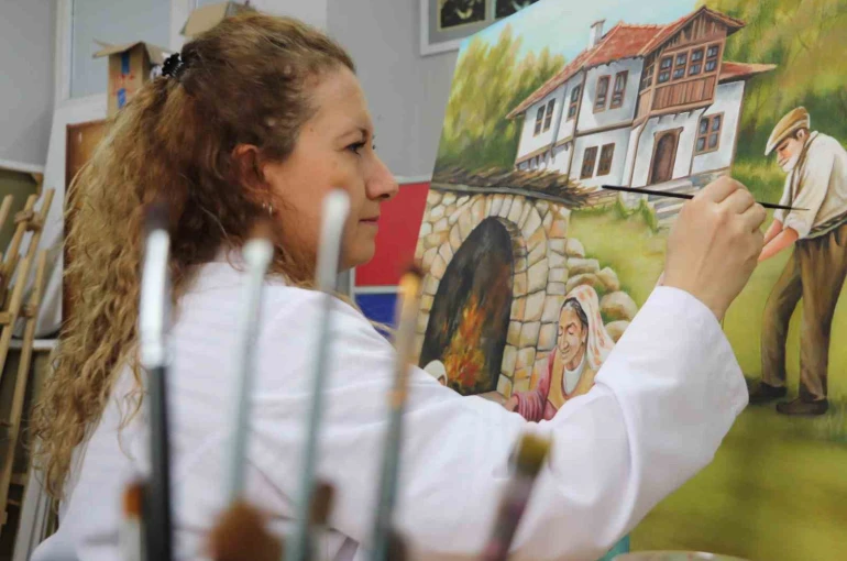 Türk aile yapısı yağlı boya tablolarıyla ölümsüzleşiyor 