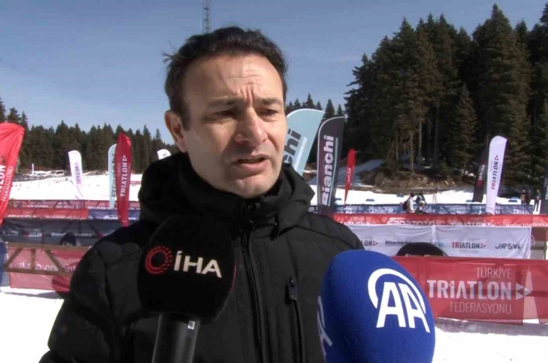 Türkiye’nin ilk kış triatlonu Bolu’da yapıldı 