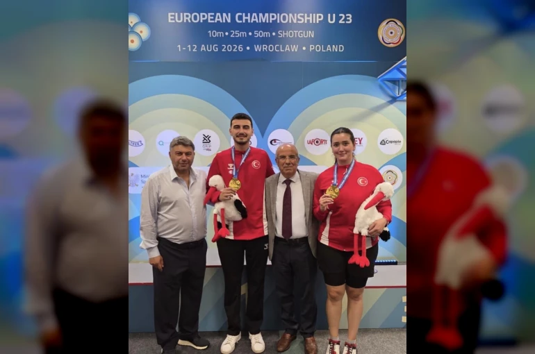 U23 Avrupa Şampiyonası’nda Havalı Tabanca Karışık Takımı’ndan altın madalya 