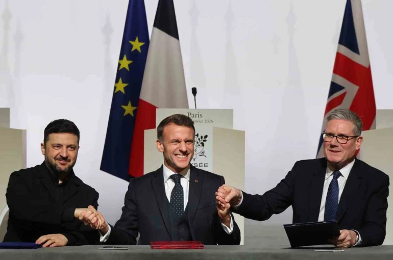 Ukrayna, İngiltere ve Fransa arasında Ukrayna’ya çok uluslu güç göndermeye yönelik niyet beyanı 