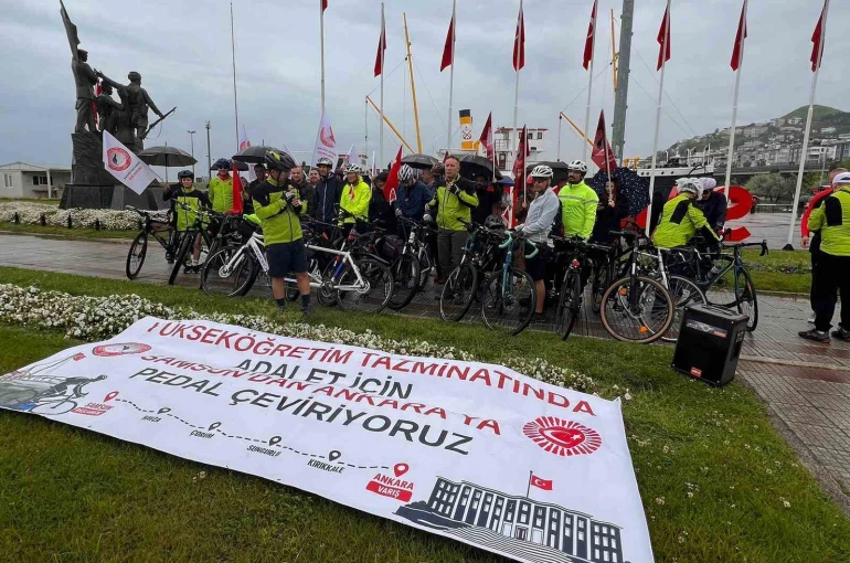 ÜNİPERSEN’den Samsun’dan Ankara’ya bisikletli eylem 