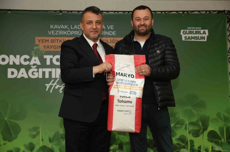 Üreticiye 15 milyon TL’lik destek: 376 çiftçiye tohum ve gübre dağıtıldı 