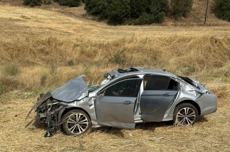 Uşak’ta otomobil takla attı: 1 ölü
