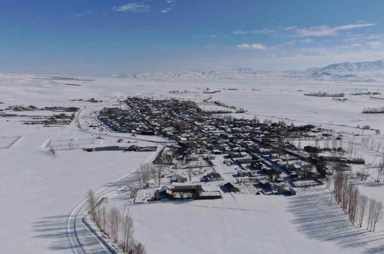 Van’da karla gelen güzellik: Yerleşim yerleri beyaz gelinliğini giydi